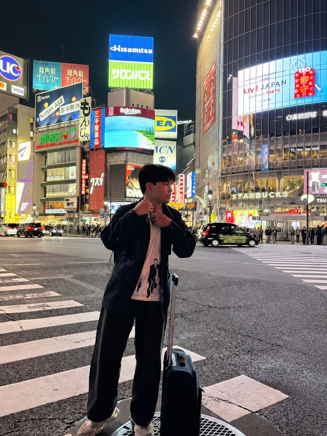 Benjamin Nguyen at Shibuya Crossing, Tokyo